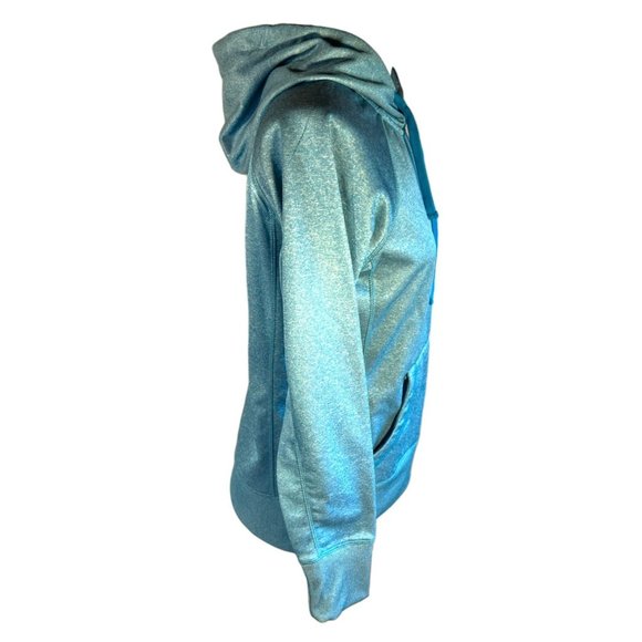 Reebok Turquoise Hooded Sweatshirt Women Size Small - Picture 4 of 6